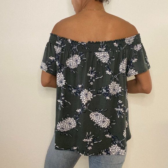 Floral Knit Off Shoulder Top - Picture 3 of 4